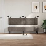 vidaXL Tête de lit suspendue Gris PU antique