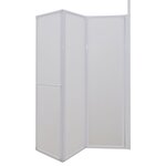 vidaXL Pare baignoire en L 70x120x137 cm 4 panneaux pliables