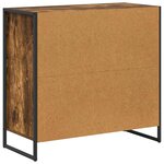 vidaXL Meuble d'appoint Chêne Fumé 79 x 36 x 75 cm Bois d'ingénierie