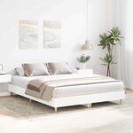 vidaXL Cadre de lit 2 Pièces Blanc 152 x 203 cm Bois d'ingénierie
