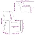 vidaXL Fauteuil de massage inclinable électrique Taupe Tissu