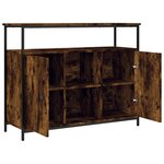 vidaXL Buffet chêne fumé 100x35x80 cm bois d'ingénierie