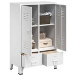 vidaXL Garde-robe industrielle Blanc 67x35x107 cm Acier