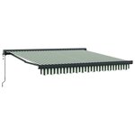 vidaXL Auvent Vert et blanc 350 x 250 x 165 cm Polyester et Aluminium