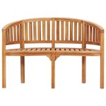 vidaXL Salon de jardin 3 Pièces en forme de banane Bois de teck solide