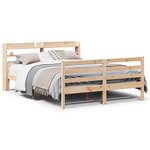 vidaXL Cadre de lit avec tête de lit sans matelas 160x200 cm