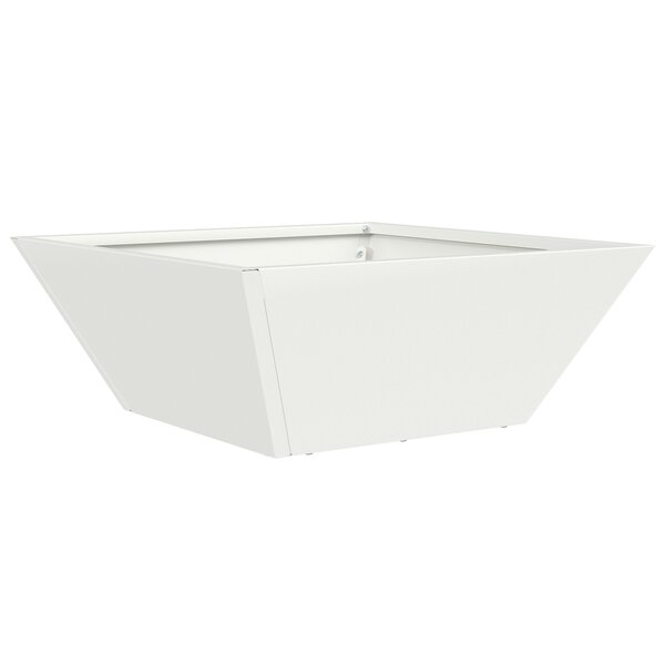 vidaXL Jardinière Bol De Jardin Blanche 40x40x15 cm En Acier