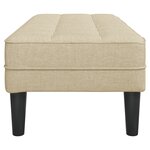 Banc vidaXL Crème 113x57x39 cm en tissu