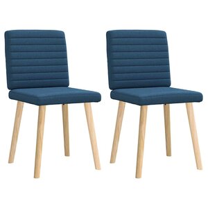 vidaXL Chaises à manger lot de 2 bleu tissu