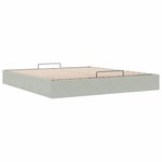 VidaXL Cadre de lit ottoman sans matelas gris clair 180x200 cm velours