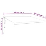 vidaXL Auvent rétractable orange et marron 3x2 5 m tissu et aluminium