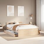 vidaXL Cadre de lit sans matelas avec tête de lit 140x200 cm bois pin