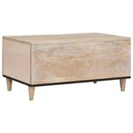 vidaXL Table basse Beige 80 x 50 x 40 cm bois de manguier massif