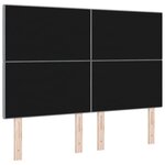 vidaXL Tête de lit LED avec bandes LED Gris clair 144 cm tissu