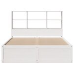 vidaXL Cadre de lit sans matelas blanc 140x190 cm bois de pin massif