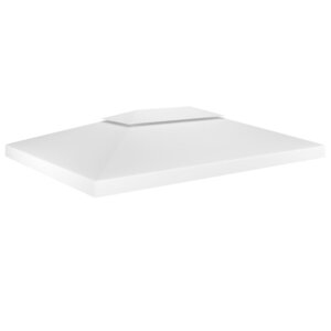vidaXL Toile de toit de belvédère 2 niveaux 310 g/m² 4x3 m Blanc