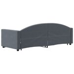 vidaXL Lit de jour avec gigogne sans matelas gris foncé 80x200 cm