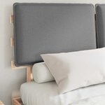 vidaXL Cadre de lit avec tête de lit rembourrée Gris clair
