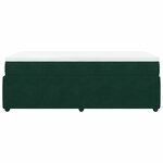 vidaXL Sommier à lattes de lit avec matelas Vert foncé 100x200 cm