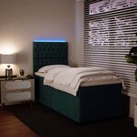 vidaXL Sommier à lattes de lit avec matelas Vert foncé 90x200 cm