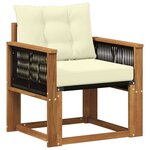 vidaXL Sofa de milieu extérieur Bois d'Acacia Massif Naturel