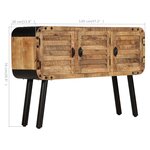 vidaXL Buffet Bois de manguier massif 120x30x76 cm