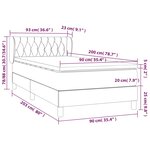 vidaXL Sommier à lattes de lit avec matelas Marron foncé 90x200 cm