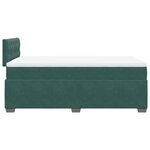 vidaXL Sommier à lattes de lit et matelas Vert foncé 120x200cm Velours