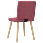 vidaXL Chaises à manger lot de 6 rouge bordeaux tissu