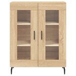 vidaXL Buffet haut Chêne sonoma 69 5x34x180 cm Bois d'ingénierie