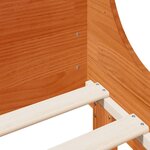 vidaXL Cadre de lit sans matelas cire marron 200x200cm bois pin massif