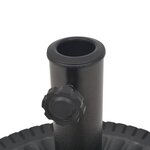 vidaXL Socle de parasol Résine Rond Noir 14 kg