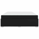 vidaXL Cadre de lit avec matelas Noir 200 x 200 cm tissu