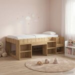 vidaXL Cadre de lit pour enfants avec rangement Chêne artisanal