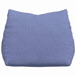 vidaXL Coussin de Dos Bleu denim 45 x 20 x 35 cm tissu