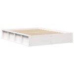 vidaXL Cadre de lit avec stockage Blanc 120 x 190 cm bois
