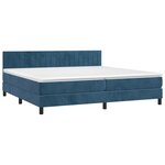 vidaXL Sommier à lattes de lit avec matelas LED Bleu foncé 200x200 cm