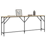 vidaXL Table console chêne sonoma 200x29x75 cm bois d'ingénierie
