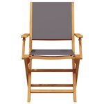 vidaXL Ensemble de bistro 3 Pièces anthracite tissu et bois massif