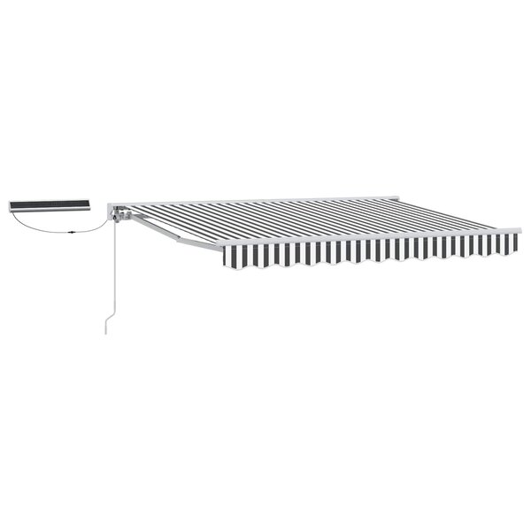 vidaXL Auvent rétractable électrique Anthracite et blanc 3 5 x 2 5 m