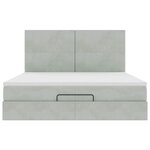 vidaXL Cadre de lit ottoman avec matelas gris clair 200x200 cm velours