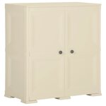 vidaXL Armoire plastique 79x43x85 5 cm design de bois blanc angora