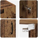 vidaXL Armoire murale suspendue Montage mural Marron 69 5 x 34 x 90 cm