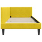 vidaXL Cadre de lit d'angle avec tête de lit Jaune 80 cm x 200 cm