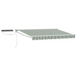 vidaXL Auvent rétractable électrique Vert et blanc 3 x 2 5 m