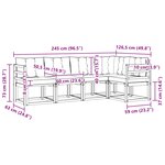 vidaXL Ensemble de canapés d'extérieur 5 pc Naturel et Beige