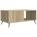 vidaXL Table basse Chêne Sonoma 90 x 50 x 40 cm Bois d'ingénierie