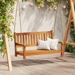 vidaXL Banc suspendu 2 places 110x56x58 cm en bois massif d'acacia