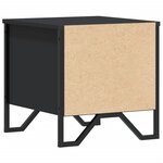 vidaXL Table de chevet noir 40x41x40 cm bois d’ingénierie