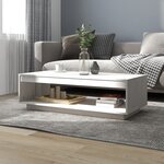 vidaXL Table basse blanc 110x50x33 5 cm bois de pin massif